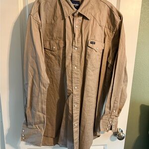 Wrangler Khaki Long Sleeve Shirt
